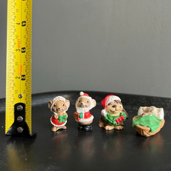 Lot of 4 Vintage 1986 Hallmark Merry Miniatures: Mr Mrs Mouse, Dog, Sleeping - Picture 6 of 11